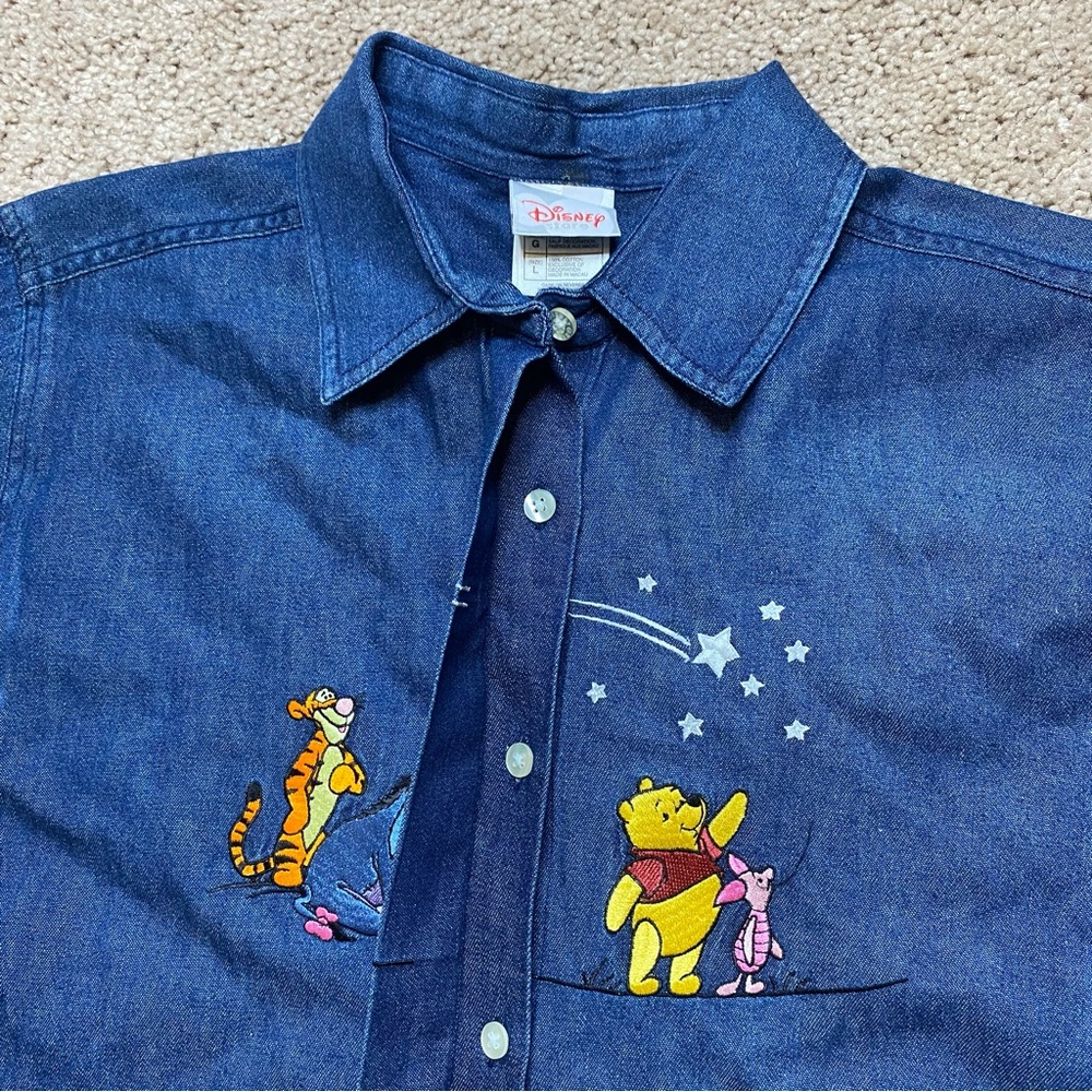 Vintage Disney Store Winnie The Pooh Button Shirt - image 3